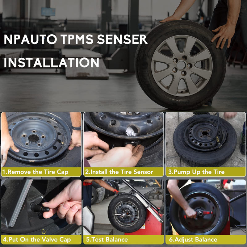 56029398AB TPMS Sensors Replacement for Chrysler Jeep Fiat Dodge Ram, Fits Charger Challenger Grand Cherokee Wrangler Tire Pressure Monitoring System OE#68142397AA 68241067AA 68241067AB 433MHz, 4Pcs