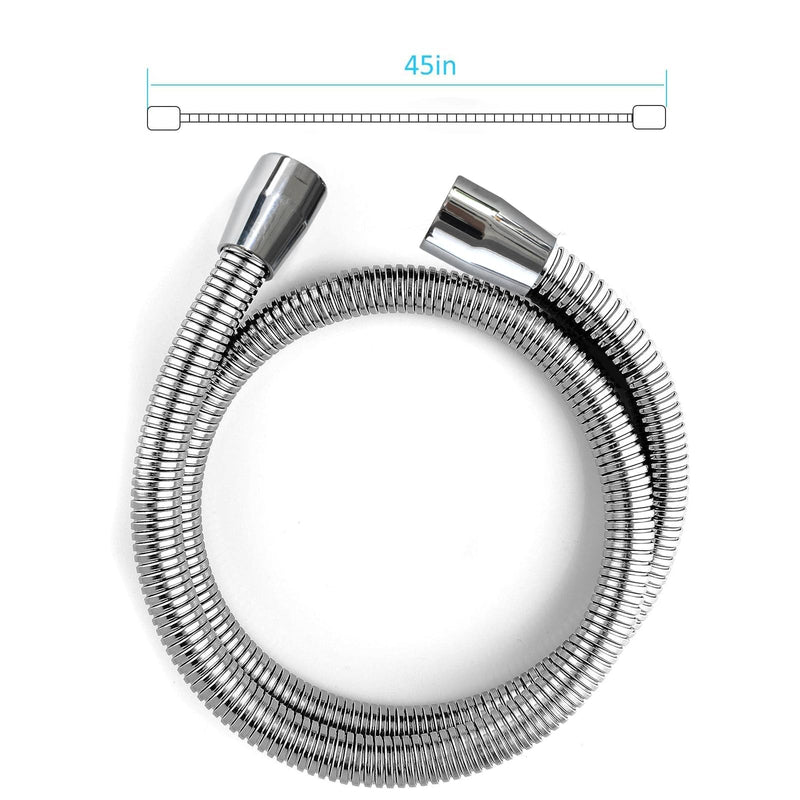 CWM 45 Inch Stainless Steel Hose for Commercial Kitchen Sink Faucets Flexible Hose Replacement 45 Inches