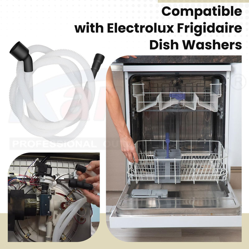 807117001 Dishwasher Drain Hose Compatible with Frigidaire & Electrolux Dishwashers, Replaces AP5806794 PS9494138