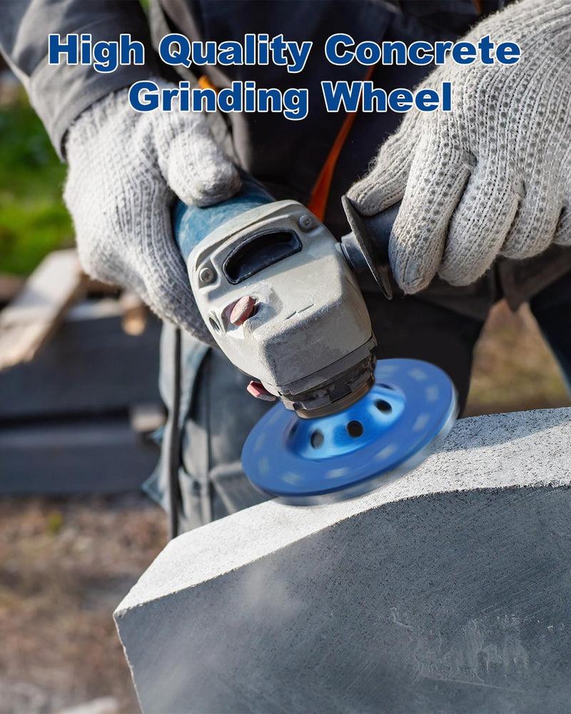 Diamond Concrete Grinding Wheel 4 1/2 inch, 12-Segment Concrete Grinding Wheel Disc for Angle Grinder Polishing and Cleaning Stone Concrete Surface, Stones, Cement, Marble Segment Turbo 1.0