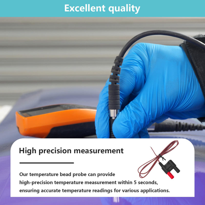 80BK-A Type K Thermocouple, Temperature Bead Probe, Clamp for Fluke Multimeter.