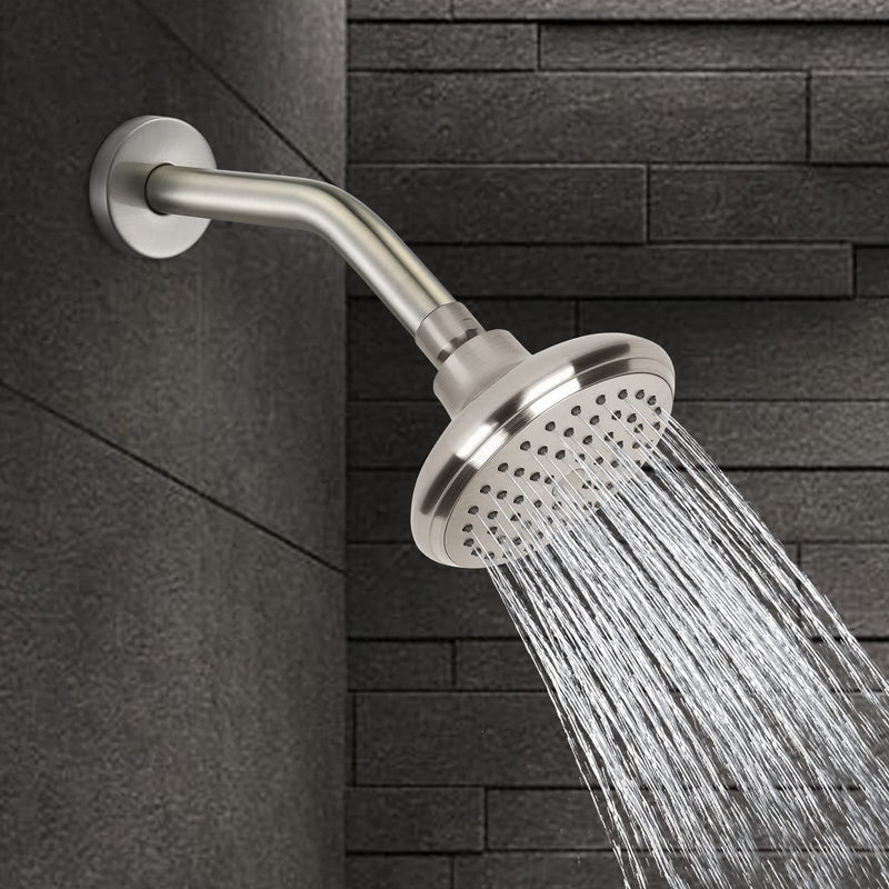 123815BN Replacement For Moen 8 Inches Anti-leakage Ceiling Wall Mounted Bend Accessories-Basic Shower Arm and Flanged,Made of Solid Brass,Brushed Nickel bend 8 Inches Brushed Nickel