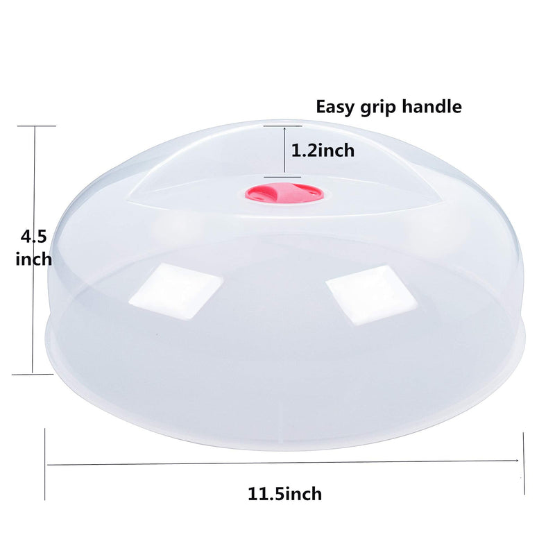 Large Microwave Cover for Food Easy Grip Microwave Splatter Cover Guard Lid with Steam Vent and BPA Free & 11.5 Inch, Dishwasher Safe red - NewNest Australia
