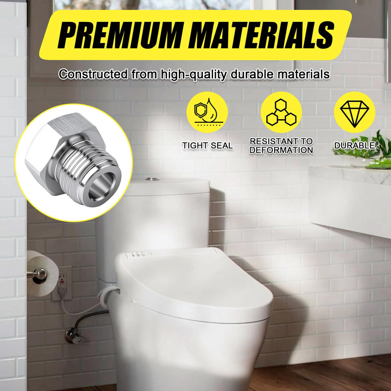 TTHP3141 1/2" Adapter compatible with Toto Washlet C5,SW583,S350E,K300,550e,SW3345,SW3036 and others, Universal Skirted Toilet (2-PACK) 2-PACK