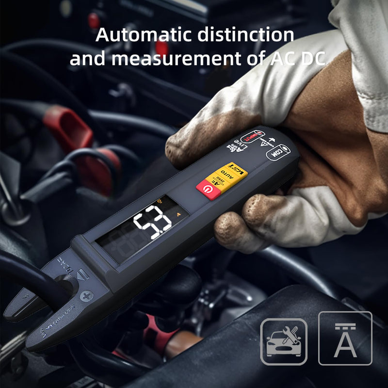AC DC Clamp Meter Open Jaw Fork Digital Multimeter Rechargeable Auto Range Electrical Tester Voltage Tester Pen NCV Amp Ohm Volt U-Shape Tester