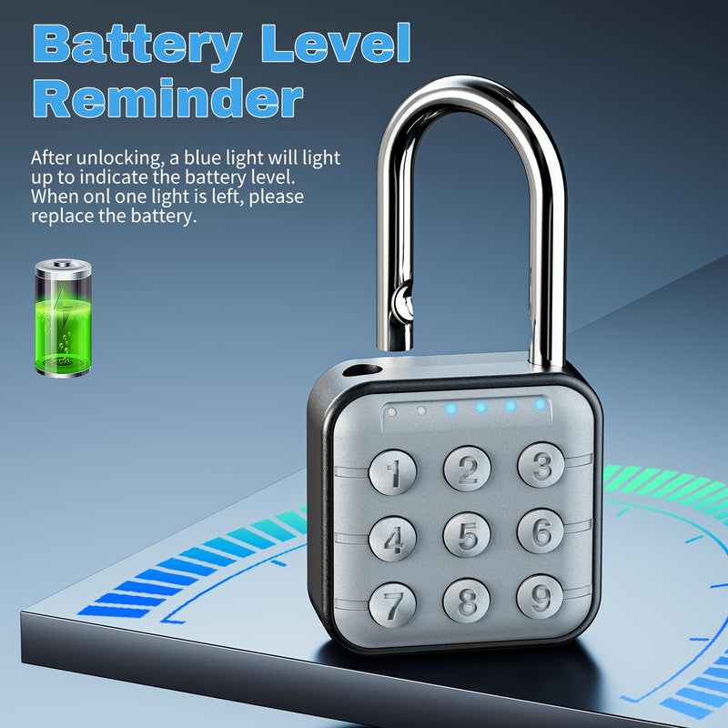 Combination Lock, Combination Lock for Locker, Locker Lock & Gym Locker Lock - High Security, Easy to Use for Gym, School, Travel, Outdoor Gray