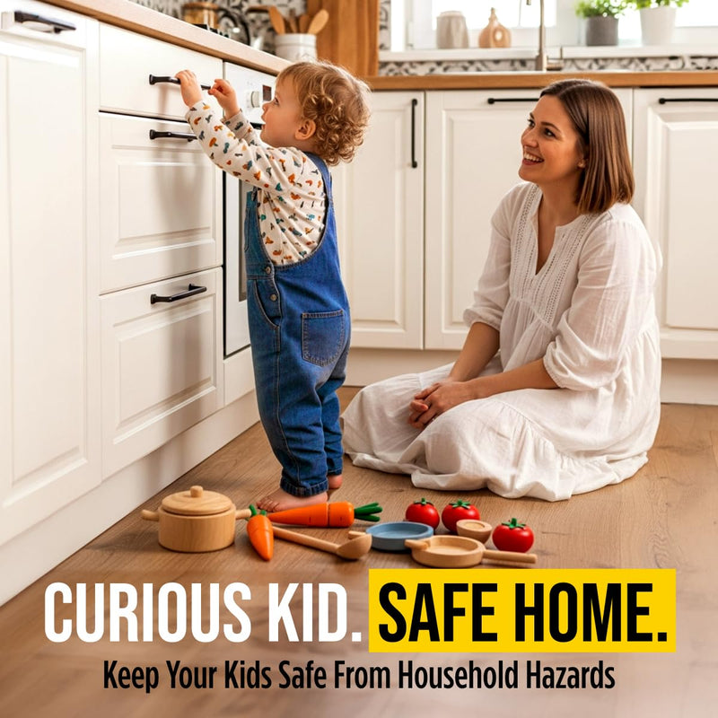 Cabinet Locks for Babies - Child Safety Latches 10 Pack - Invisible Adhesive Baby Proofing Drawer Locks - Works with Most Cabinets and Drawers - No Drilling Installation - (White) White