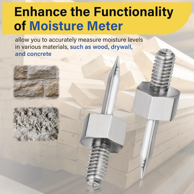 Moisture Meter PIN3 Pins Replacement for General Tools MMD4E, RHMG650 & RHMG700DL Moisture Meter - Set of 6 Pins