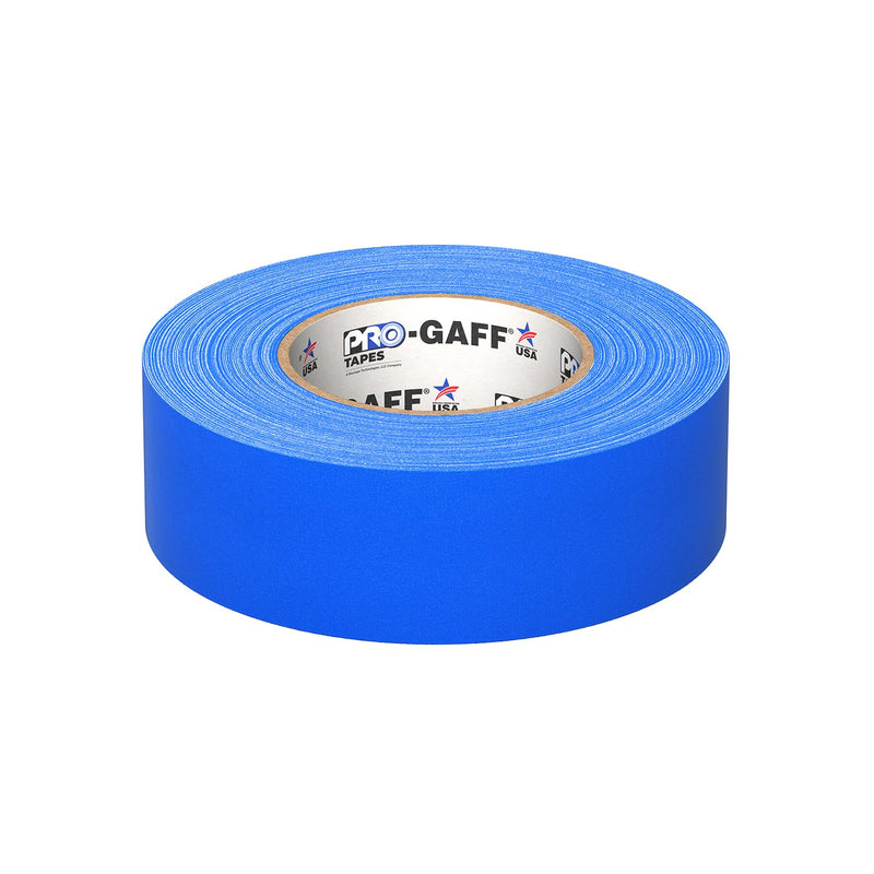 ProTapes Pro Gaff Premium Matte Cloth Gaffer's Tape With Rubber Adhesive, 11 mils Thick, 55 yds Length, 2" Width, Electric Blue (Pack of 1)