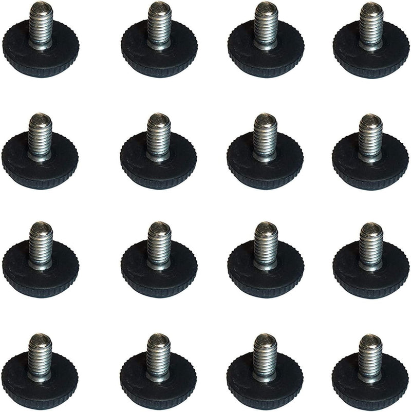 16 Outdoor Furniture Levelers 5/16-18 with Approx 5/8" Threaded Stud Table Levelers Adjustable Furniture Feet Patio Furniture Feet Leveling Chair Legs to Protect Surface (16 pcs Pack)