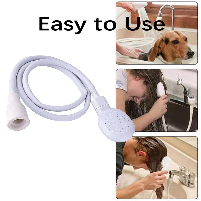 1m/3.28ft Portable Sink Hose Faucet Sprayer Sink Spray Rubber Hose Shampoo Sprayer Handheld Faucet Shower for Pets, Bathing Baby, Washing Hair, Rinsing Vegetables 1M