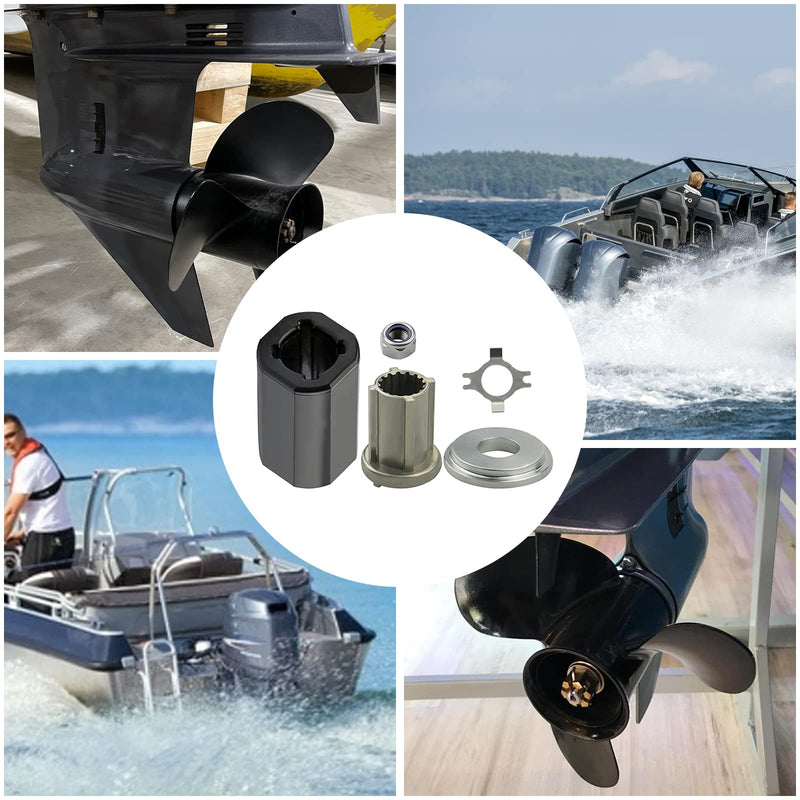 Mercury Prop Hub Kit, 835257K1 835257Q1 Flo-Torq II Hub Kit Replace for Mercury 135-300 HP/Mercruiser Alpha Bravo One Drives, Replacement Quicksilver