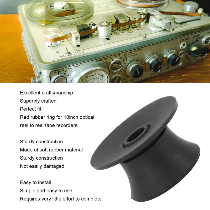 Rubber Material 1/4 Inch NAB Hub Optical Shaft Adapter, Black Universal Loading Device Applicable for Studer, for Optical Reel To Reel Tape