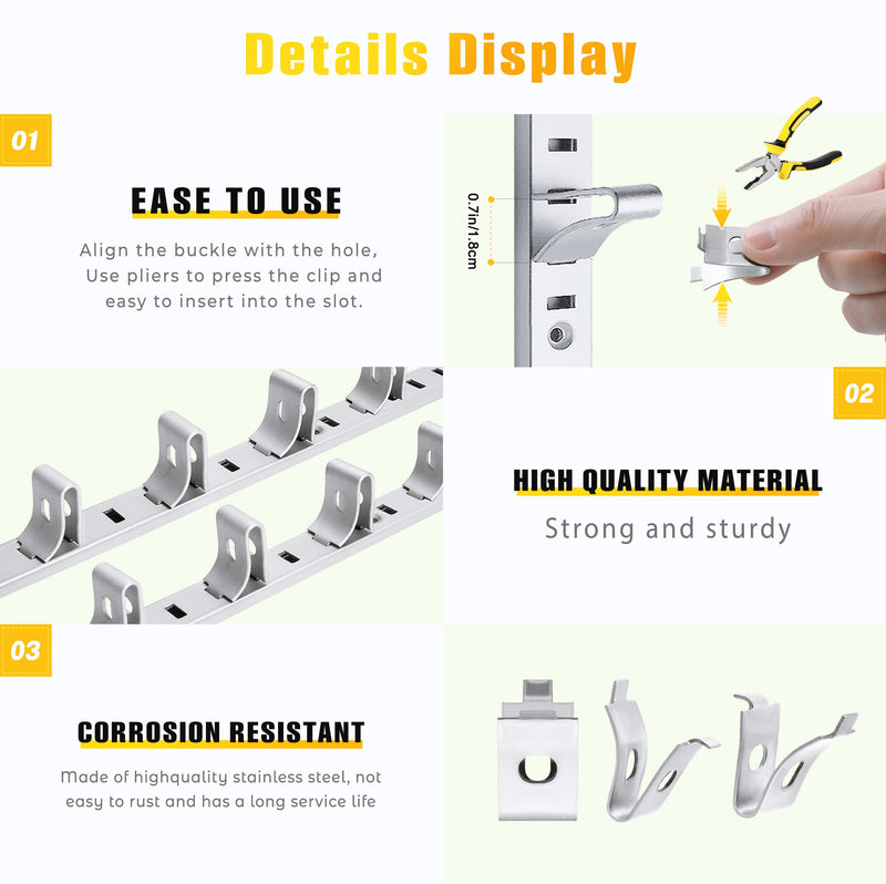 Shelf Clips 30pcs 201 Stainless Steel Metal Shelf Clips for Cabinet Shelf Support Clips for Shelf Pilaters Adjustable Shelving System DIY Cabinet Bookshelf Sheving 30 pcs Silver