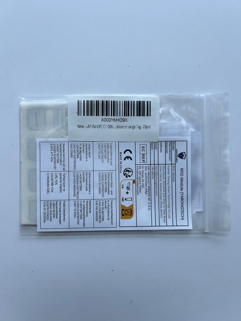 EPC C1 GEN2 ISO18000-6C Monza R6 73X17mm Long Distance Range RFID UHF Tag Inlay -20pcs - NewNest Australia