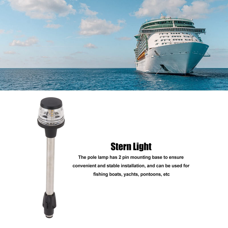 Yunseity Boat Stern Light, 12 Inches LED Anchor Light, 2NM Visibility Marine All Round Lights, IP65 360 Degree All Round 4000-4500K Anchor Pole Light for Pontoon and Fishing Boat