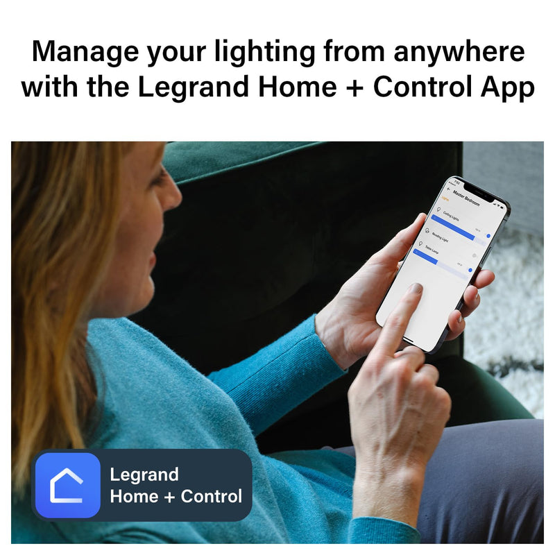Legrand Radiant WNRL10WH Smart Switch with Netatmo, Compatible with Alexa, Google Assistant & Apple HomeKit, White (1 Count)
