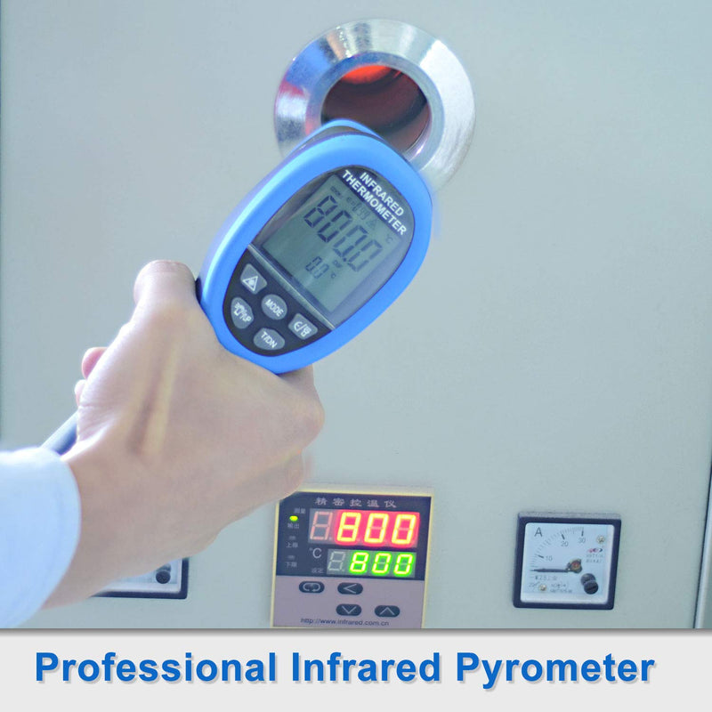BTMETER Infrared Thermometer Laser Temperature Gun 30:1, -58°F to 2732°F | Non-contact Industrial IR Pyrometer for high-temp surface measure Cooking Meat Food, Adjustable Emissivity(Not for Human)