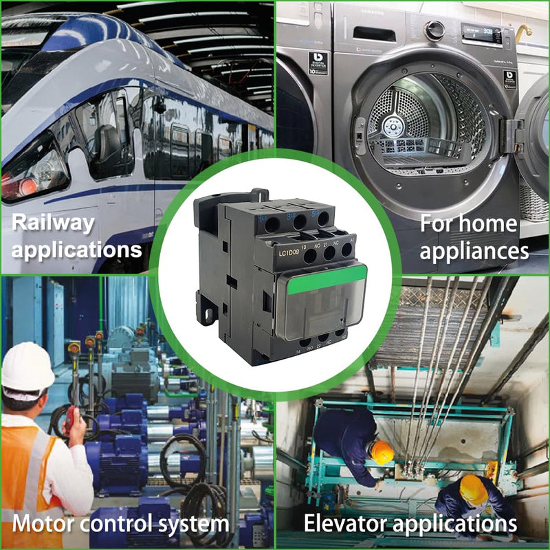LC1D09G7 Non-Reversing Contactor 9A 3Pole 120VAC Coil 1NO 1NC 50/60Hz