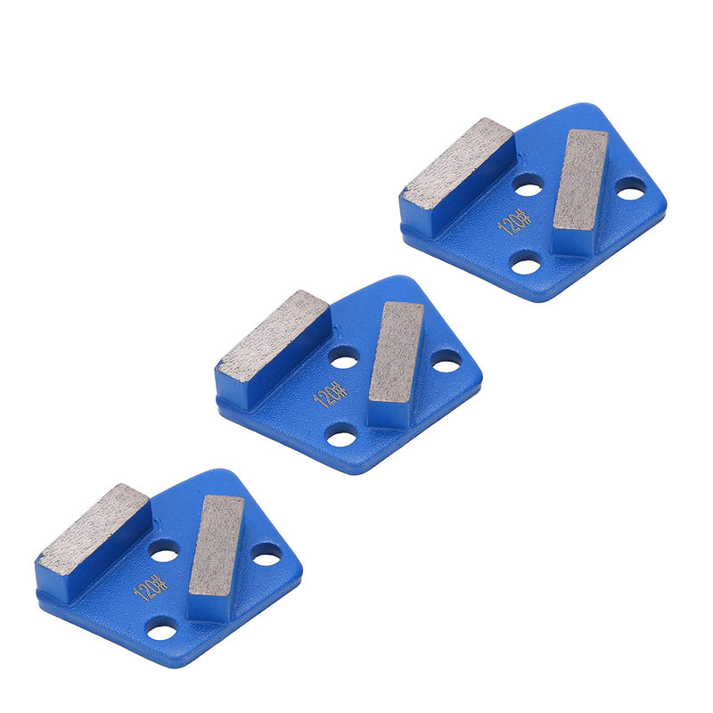Concrete Floor Grinding Disc,Replacement Trapezoid Diamond Grinding Shoes, Floor Grinder Blades 120 Grit Medium Bond,Compatialbe with Iron Horse, Warrior, Xtreme Polishing & ASL Grinders, Pack of 3