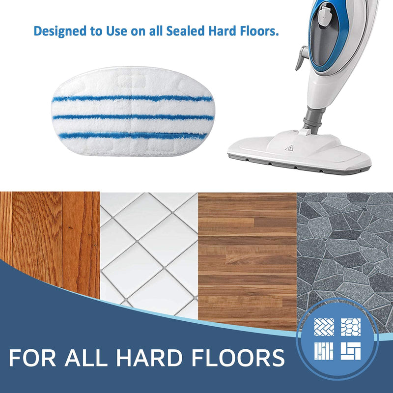 8 Pack Steam Mop Pads for PurSteam ThermaPro 10-in-1 Steam Mop Washable Reusable Pads by Flammi 8 Pack