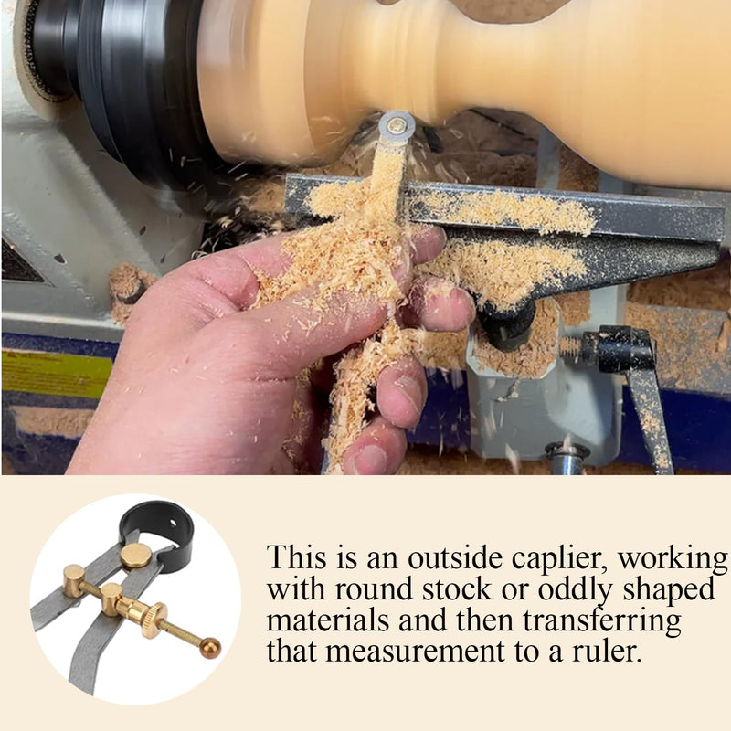 Outside Spring Caliper, Caliper Set, Boomerang Leg External Spring Caliper Divider Set Calipers Measuring Tool for Woodworking Turning Lathe Projects(190mm / 7.5in) 190mm / 7.5in