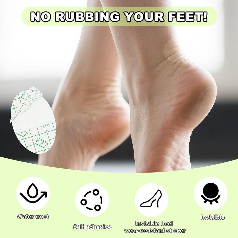 20pcs Self Adhesive Invisible Heel Anti-Wear Sticker, Transparent Waterproof Anti-Friction Stickers Prevention Pads for High Heels Shoes