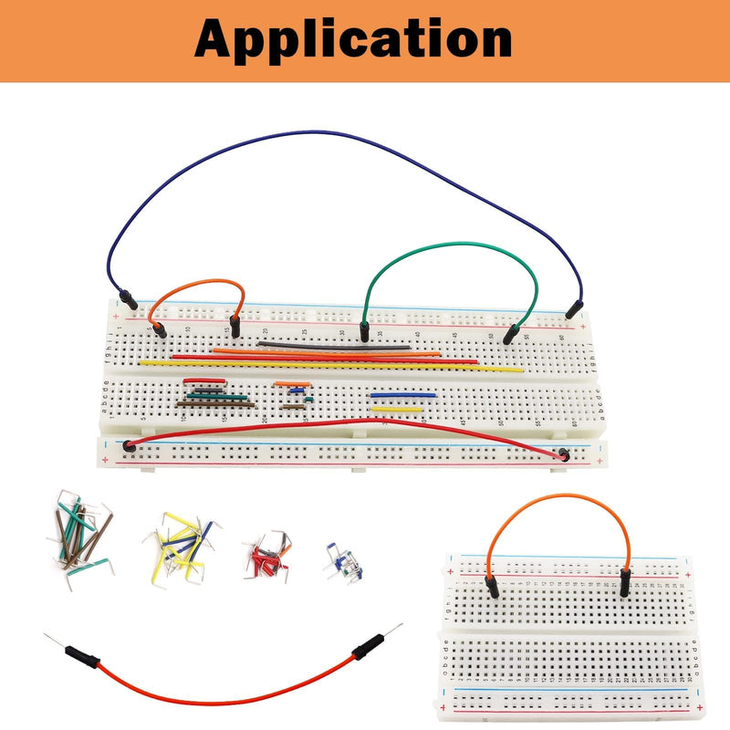 560Pcs Breadboard and Jumper Wire kit PCB Circuit Board Assortment,14 Different Lengths Breadboard Jumper Wires with Breadboard and Tweezers,Suitable for Electrical DIY Experiments 560Pcs+Breadboard