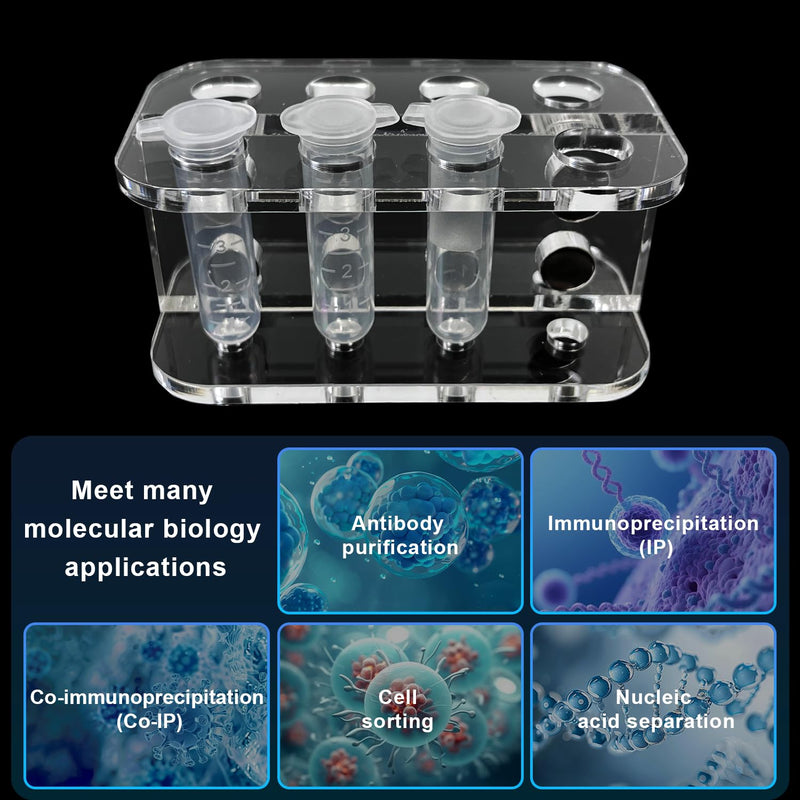 Magnetic Rack Separator for DNA, RNA or proteins Purification, Made for 5ml centrifuge Tubes, 8-Wells 5ml 8-well