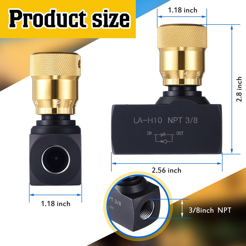 Pelopy 3/8 Inch Npt Ports Hydraulic Flow Control Needle Valve Single Direction Carbon Steel Hydraulic 1