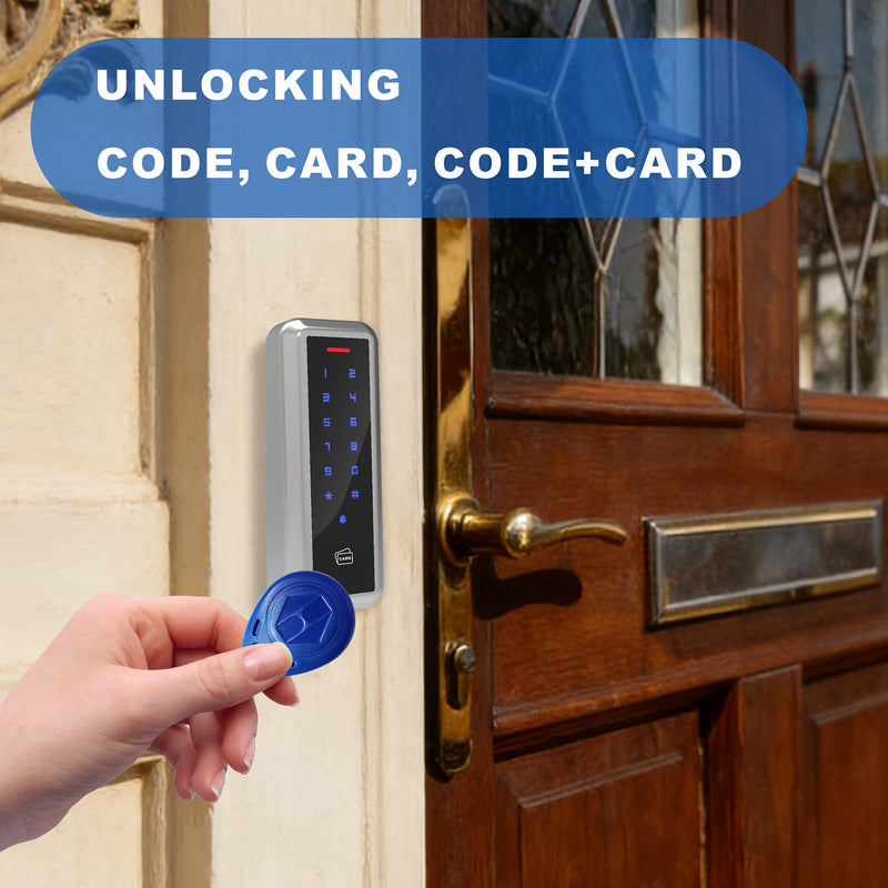 UHPPOTE Metal RFID Door Access Control Keypad with Wiegand 26 bit Output | Touch Keypad Waterproof for Rental Home Office Door Entry System