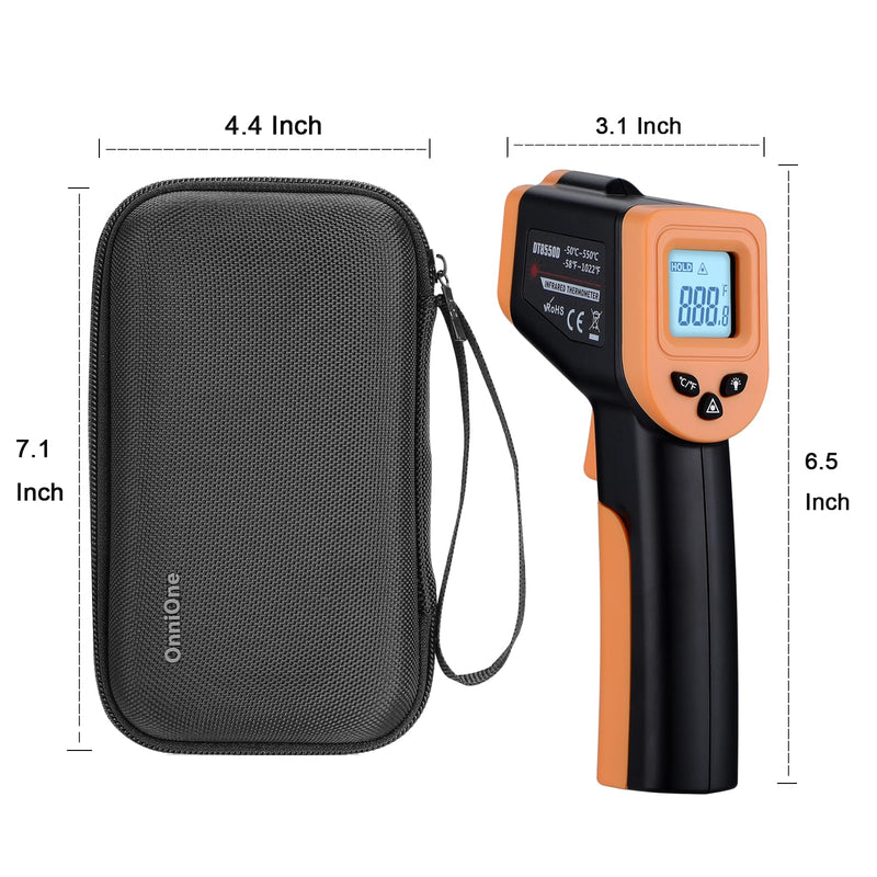 OnniOne Infrared Thermometer Temperature Gun -58℉~1022℉, Digital Laser Thermometer Gun for Cooking Blackstone Pizza Oven Griddle, IR Thermometer with Carrying Storage Case, Backlit (NOT for Human)