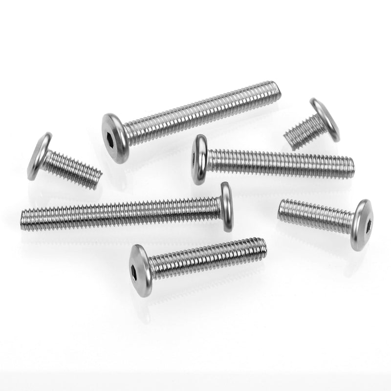 30Pcs M5 x 30mm M5 Screws Flat Head Hex Socket Cap Screws Bolts, 304 Stainless M5 Bolts Steel Furniture Screws Full Thread, Bright Finish & Hex Spanner by Mywish Silver-M5