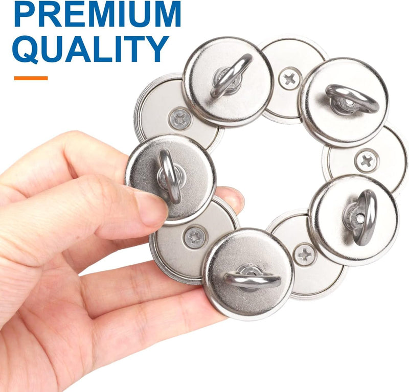 E BAVITE Magnetic Hooks, 100 LB（45KG） Heavy Duty Neodymium Magnet Hooks with Countersunk Hole Eyebolt, Perfect for Home, Kitchen, Workplace, Office and Garage, 20 Packs 20P - NewNest Australia