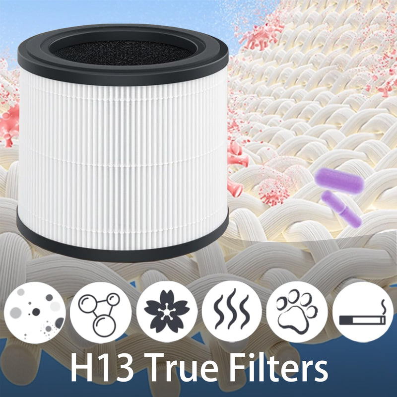 2 Pack AP2303 Replacement Filter for AP2303 Air Purifier, 3-in-1 with High-Efficiency Activated Carbon and Pre-Filter