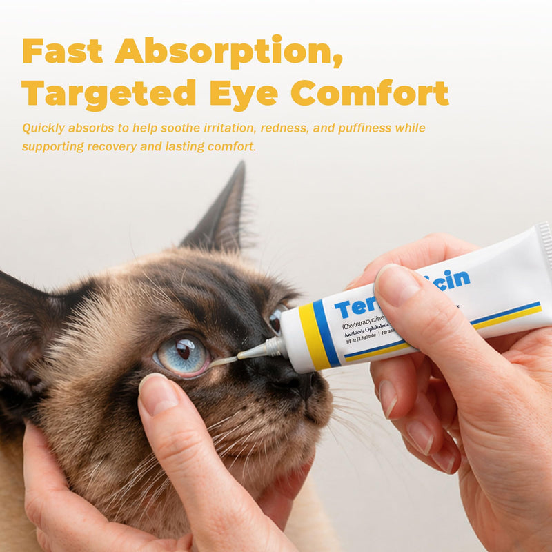 Pet Eye Health for Dogs, Cats, Cattle, Sheep, Horses, Birds, Puppies and Kittens - 3 x 3.5 g Tubes