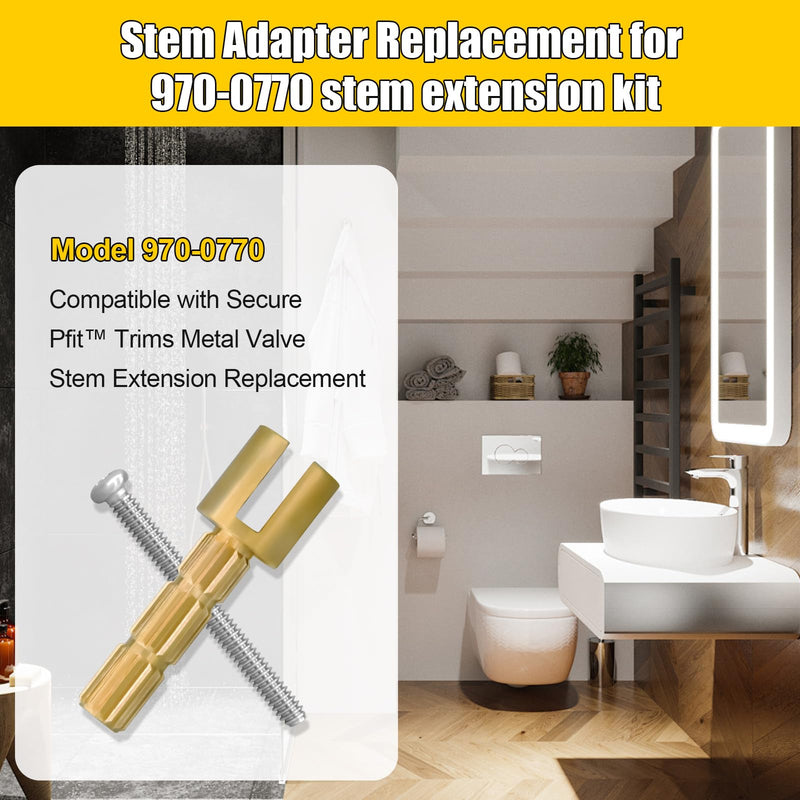 Stem Adapter Replacement for 970-0770 Plumbing Shower Handle Stem Extension Tub and Faucet Accessories Valve Extender Trim Repair Kit