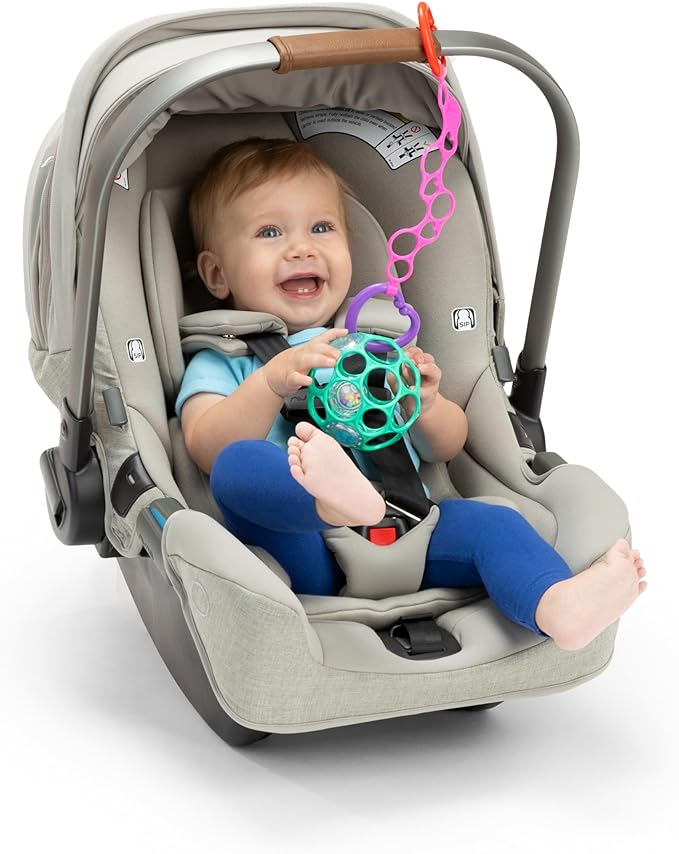 Kids II Japan Bright Starts O-Link Baby Stroller Toy, Stroller Strap, Teeth, Rattle, Oball, Baby Shower, Pink - NewNest Australia
