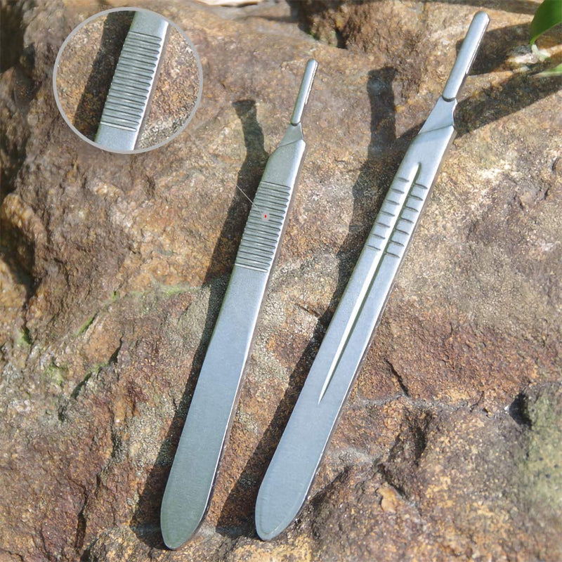 Scalpel Sterile Blades #10 10pcs Sterile Individually Foil Wrapped, with #3 Scalpel Knife Handle for Biology Lab Anatomy, Practicing Cutting, Medical Student, Sculpting, Repairing #10-10PCS