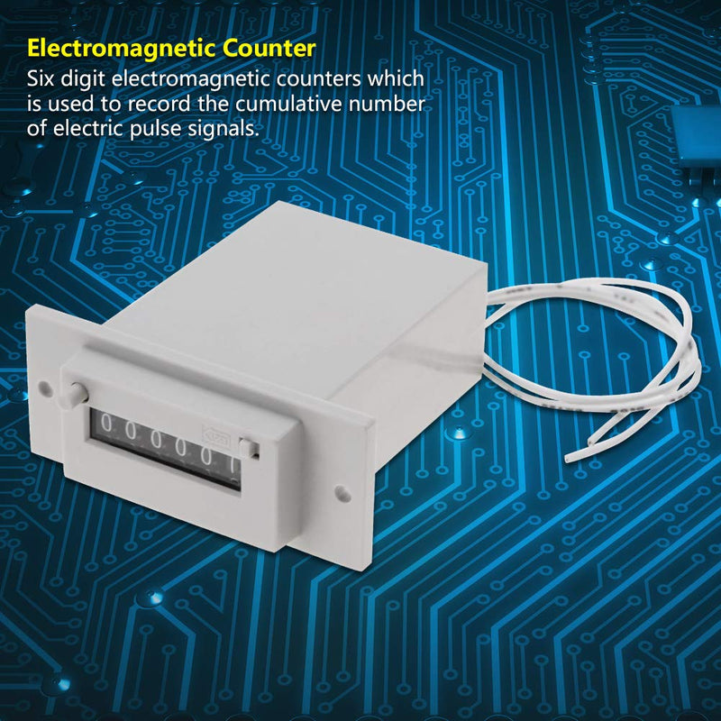 CSK6-YKW 6 Electronic Counter Pulse Counter,Pulse Counter Module 24vac Impulse Counter Digit Electromagnetic Pulse Counter 110VAC220VDC24V (DC24V)