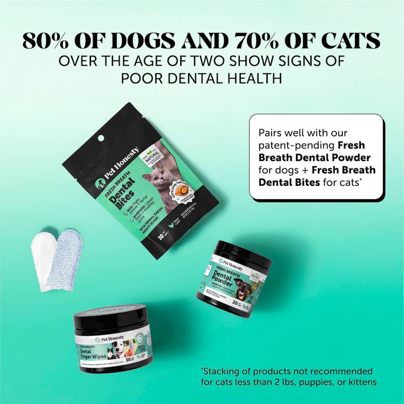 Pet Honesty Dog Dental Care Virtual Bundle – Dental Finger Wipes (30 Ct) + Brush Buddies Dental Sticks for Large Dogs (8 Ct) – Teeth Cleaning, Plaque & Breath Support