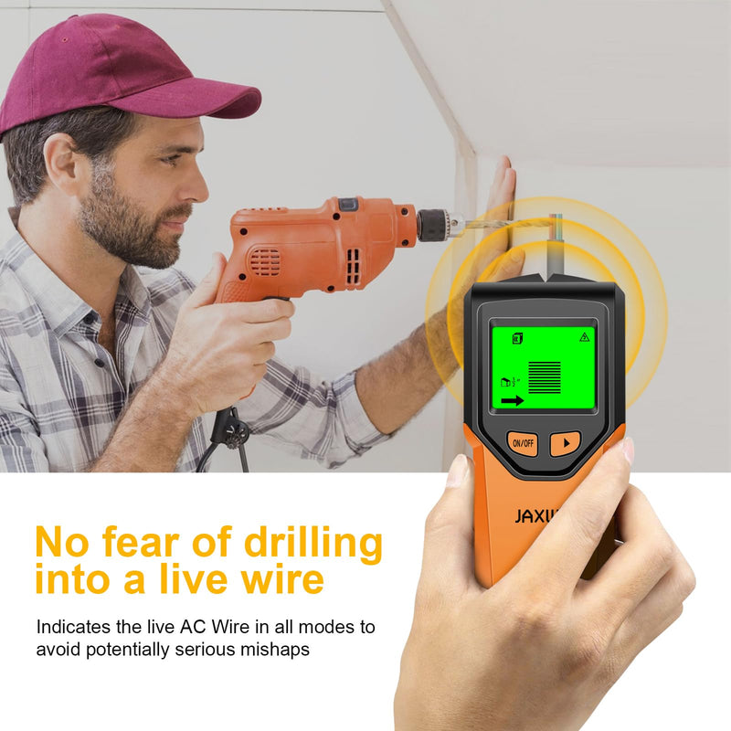 Stud Finder Wall Scanner - 5 in 1 Stud Finder Tool w/Microprocessor Chip and HD LCD Display, Stud Detector Beam Finders for the Center and Edge of Wood AC Wire Metal Studs Joist Pipe (Lox)
