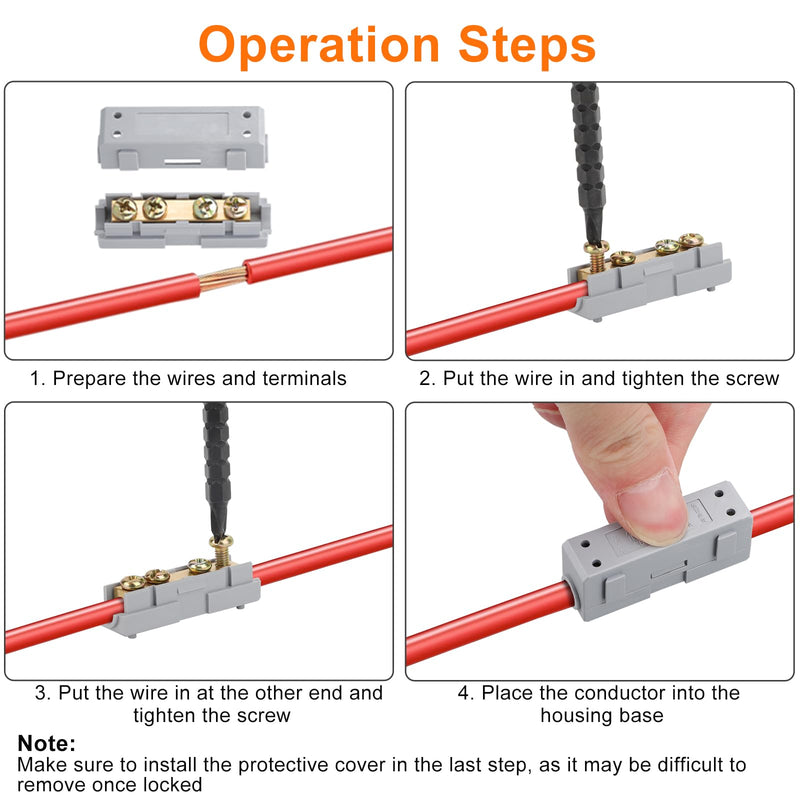 Linkstyle 10PCS 10 AWG Wire Connector Nut Kit, 60A Quick Wiring Connection Terminal, Splicing Quick Wiring Connection Terminal 10 AWG 60A