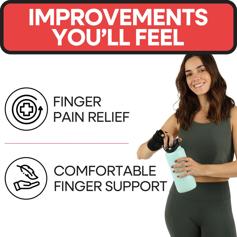 Metacarpal Finger Splint Hand Brace | Pinky Finger Splint For Boxer Fractures, Broken Ring Finger | Little Finger Cast, Trigger Finger Immobilizer Straightener, Ulnar Gutter Splint Support | RIGHT S/M Small/Medium (Pack of 1)