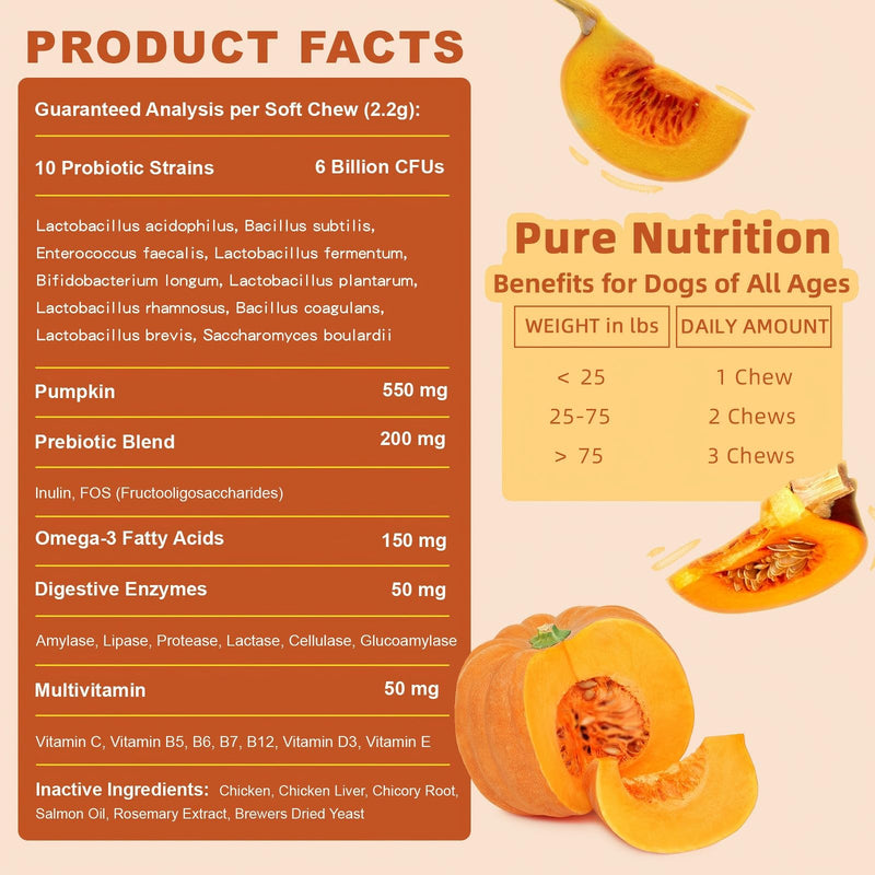 Dog Vitamins Powder & Probiotics for Dogs Soft Chews