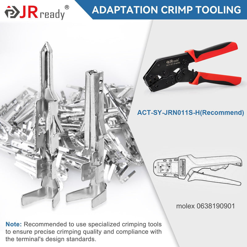JRready ST6490 Dual Row 2 4 6 8 Pin Connector kit,w/Terminal Pin 18-24 AWG,Molex Extraction Tool,Compatible with Molex Mini-Fit Jr. Connector,4.2mm Pitch,Free Hanging Free Hanging