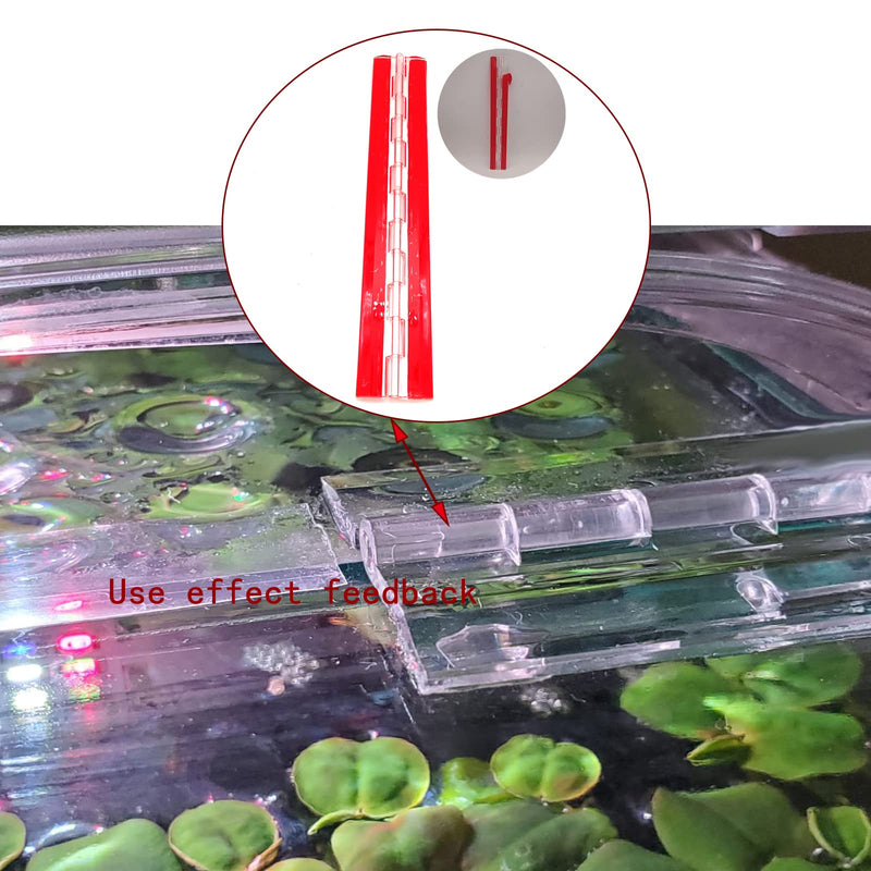 Acrylic Hinge 300mm Continuous Piano Hinge 11.8" Transparent Plastic Acryl-Hinge（Self-Adhesive）, for DIY Box, Aquarium,Golf cart Tray,Display Stand Etc.Adhesive Hinge 4Pcs 4pcs 11.8in