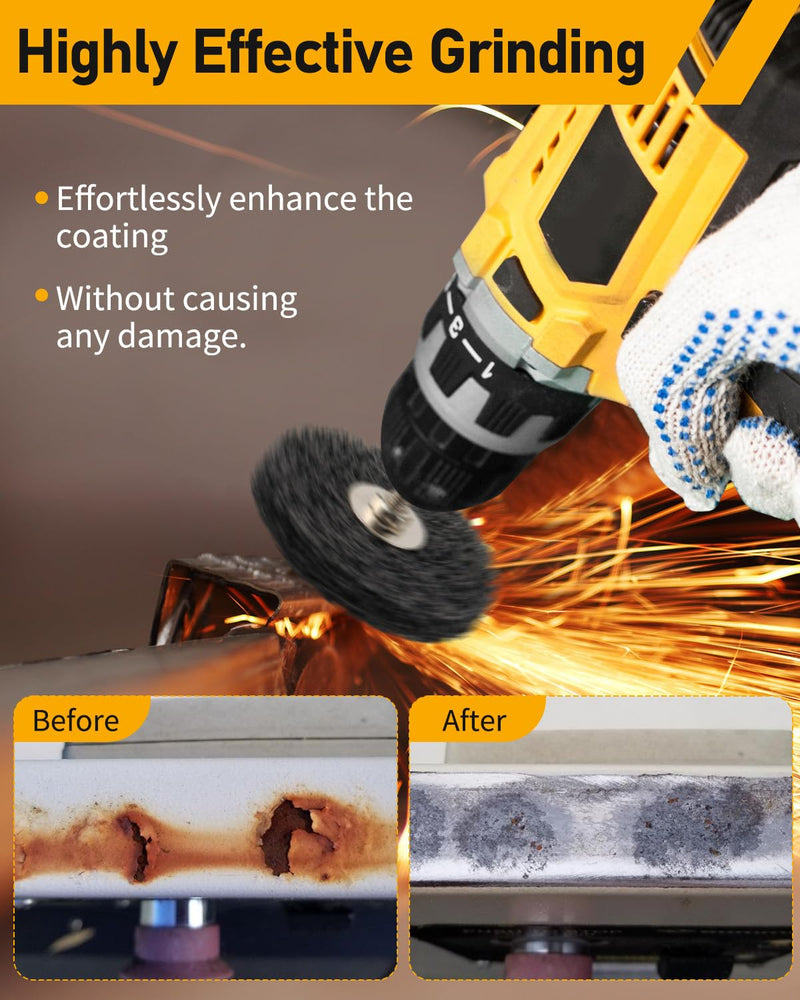 Paint Stripper, 4 in Effective Paint Remover for Metal, 2 PCS Quick Change Paint Eater as Rotary Disc or as a Brush (on face), for Grinding Wood, Metal, Plastic and Fiberglass
