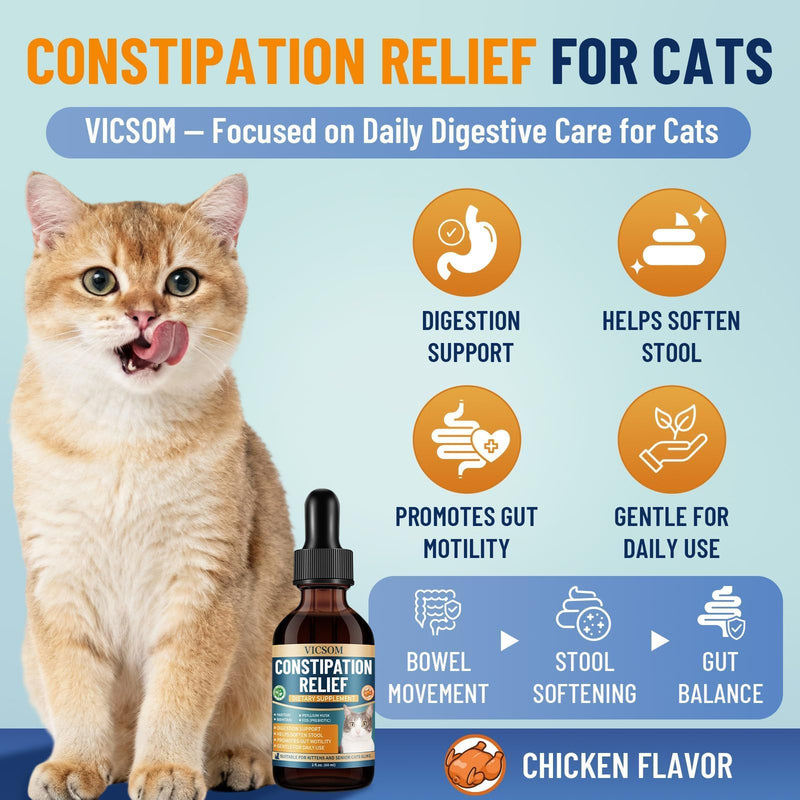 Taurine for Cats with CoQ10 + Cat Digestive Regularity Drops Bundle, 500 Crunchy Chews & 60 ml Chicken Flavor Drops, Heart, Vision, Energy, Stool Comfort & Daily Digestive Support for Cats