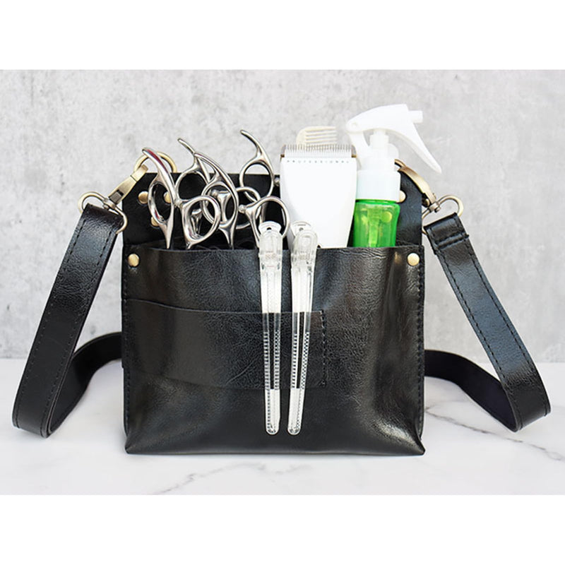 Scissor Holder, Hair Tool Bag Built in 7 Scissor Positions Shear Holder Hairstylist Essentials with Waist Shoulder Belt for Hairstylist Groomer Makeup Artists Comb Clip (Green) GREEN